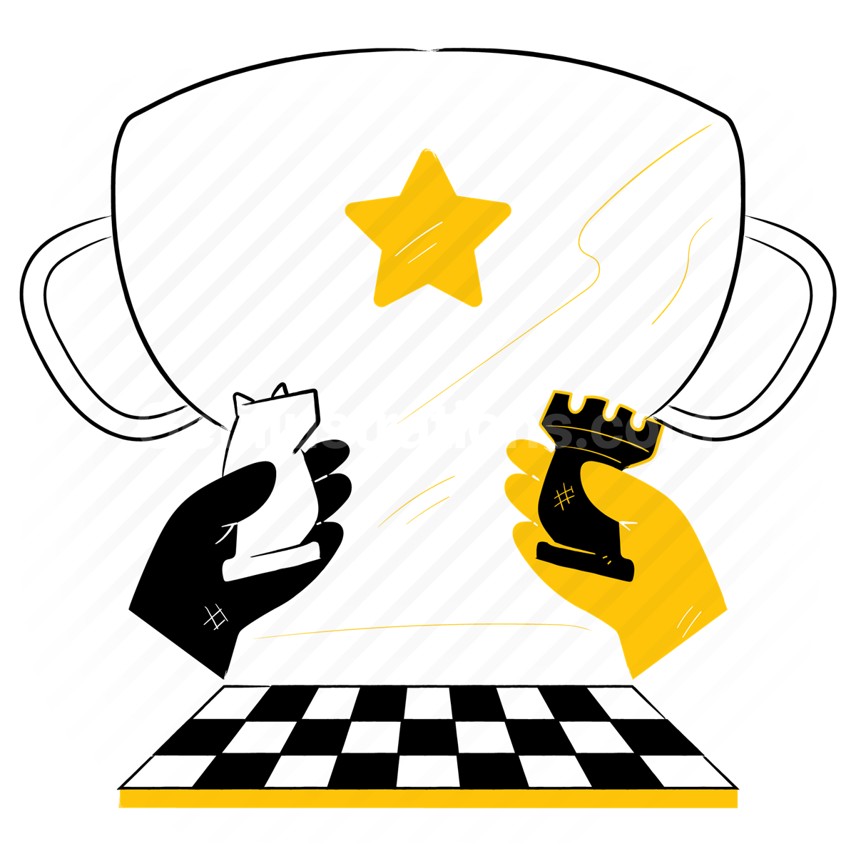 trophy, award, reward, winner, chess, strategy, game, gameplan, gesture